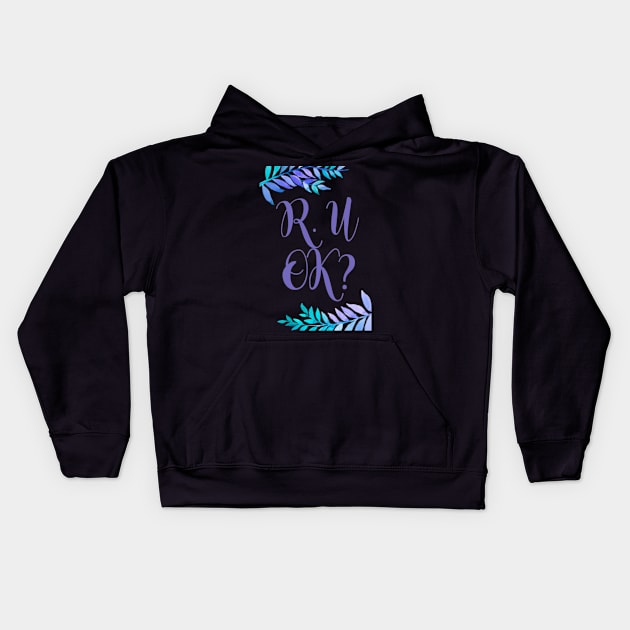 r u ok | are you ok | ru ok Kids Hoodie by OrionBlue